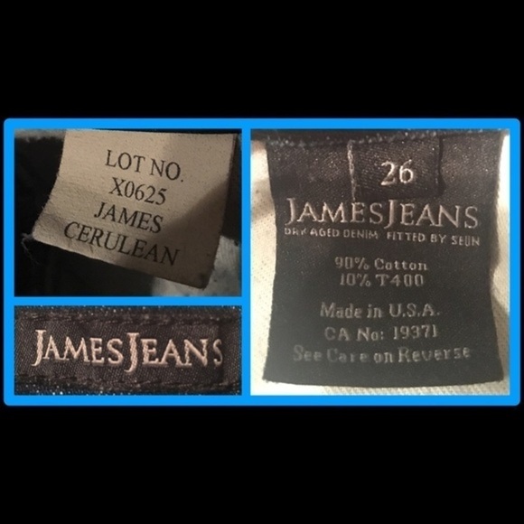 James Jeans dry aged premium denim bootcut jeans 26 - Picture 4 of 4